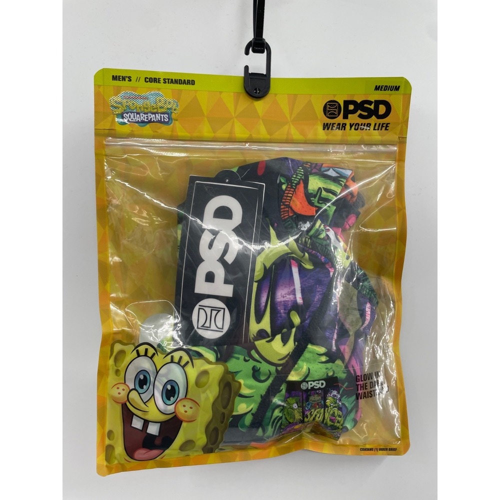 PSD x SpongeBob SquarePants Scaries Boxer Briefs Men's Medium Multicolor -‎ NEW